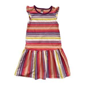 Tea Collection Flutter Sleeve Striped Dress
